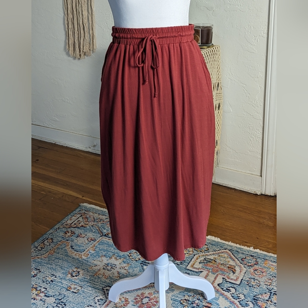 Camila Midi Skirt Brick Small Sozy